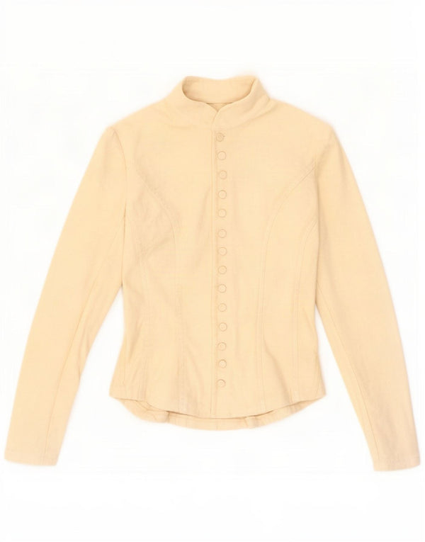 Ralph Lauren Blusa camisera para mujer UK 8 Small Beige Cotton