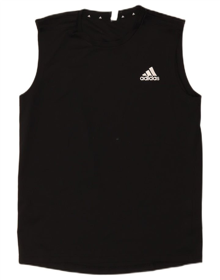 Adidas Hombre Aeroready Chaleco Top Medio Negro Poliéster