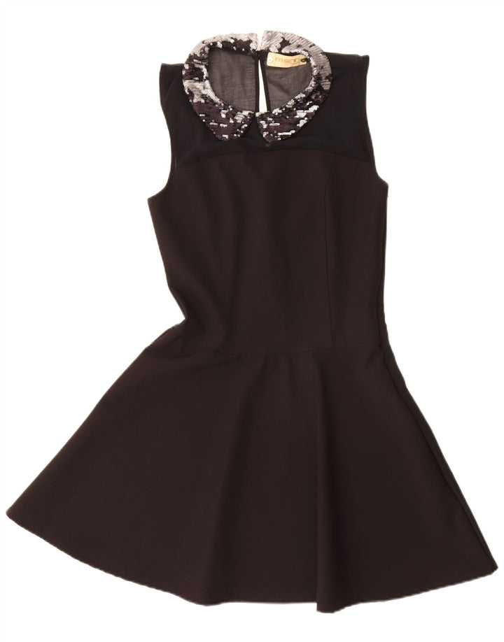 MET Vestido sin mangas para mujer UK 10 Small Poliéster negro