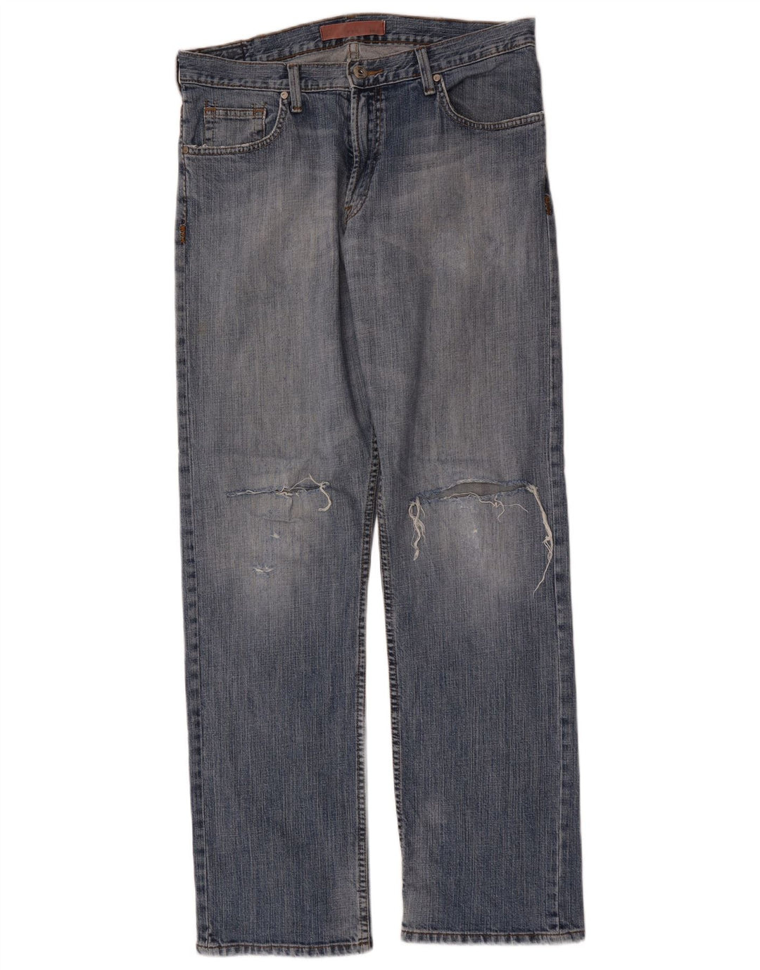 Vaqueros rectos desgastados para hombre Lee W34 L34 Algodón azul