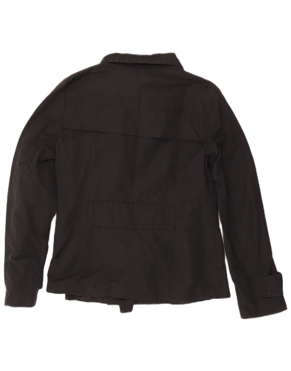 Zara Mujer Chaquetón Corto ES 40 XL Algodón Negro