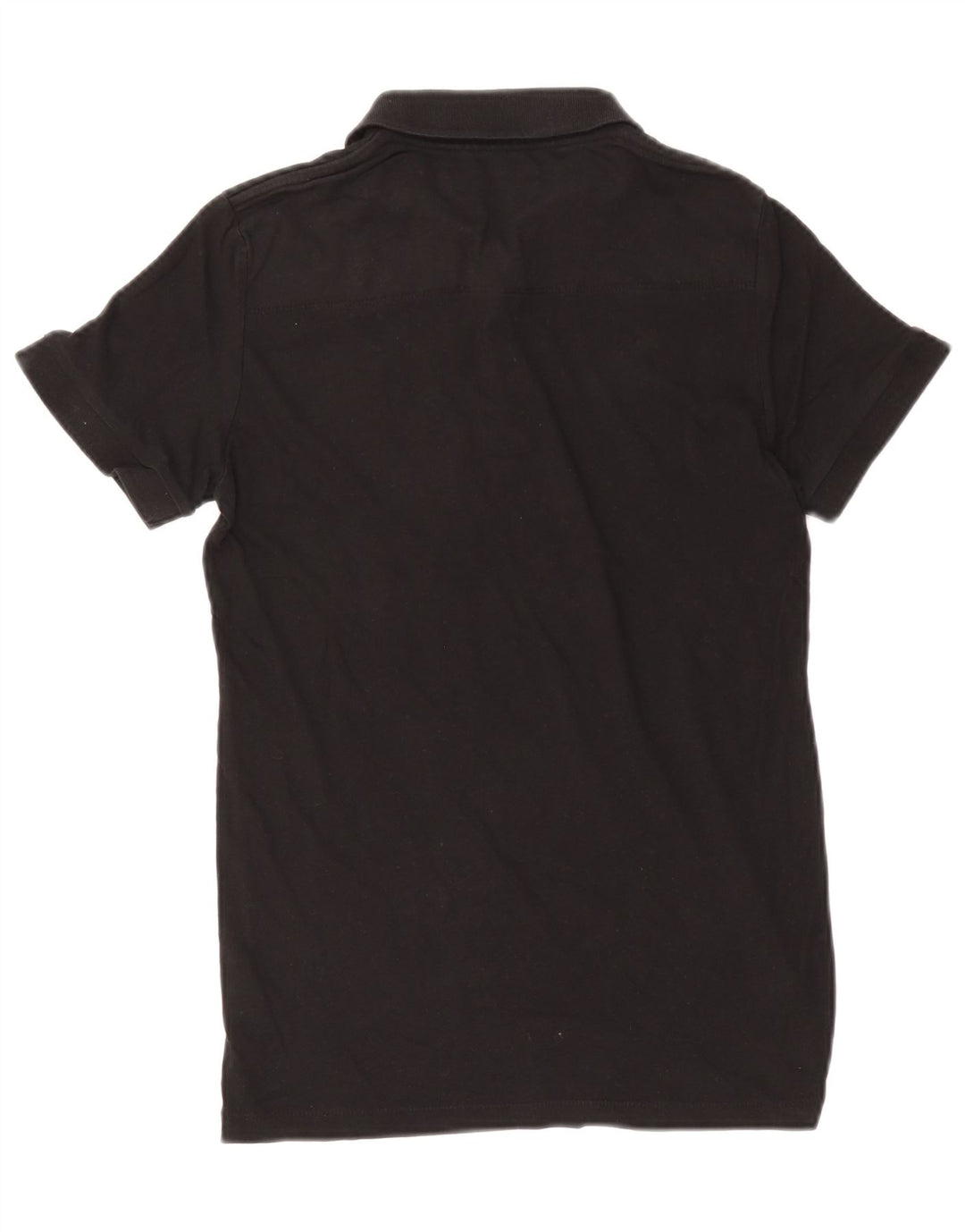 French Connection Polo para hombre pequeño de algodón negro