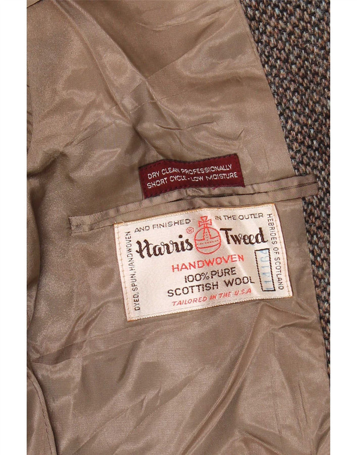 Harris Tweed Chaqueta tipo blazer de 2 botones para hombre UK 38 Lana gris medio
