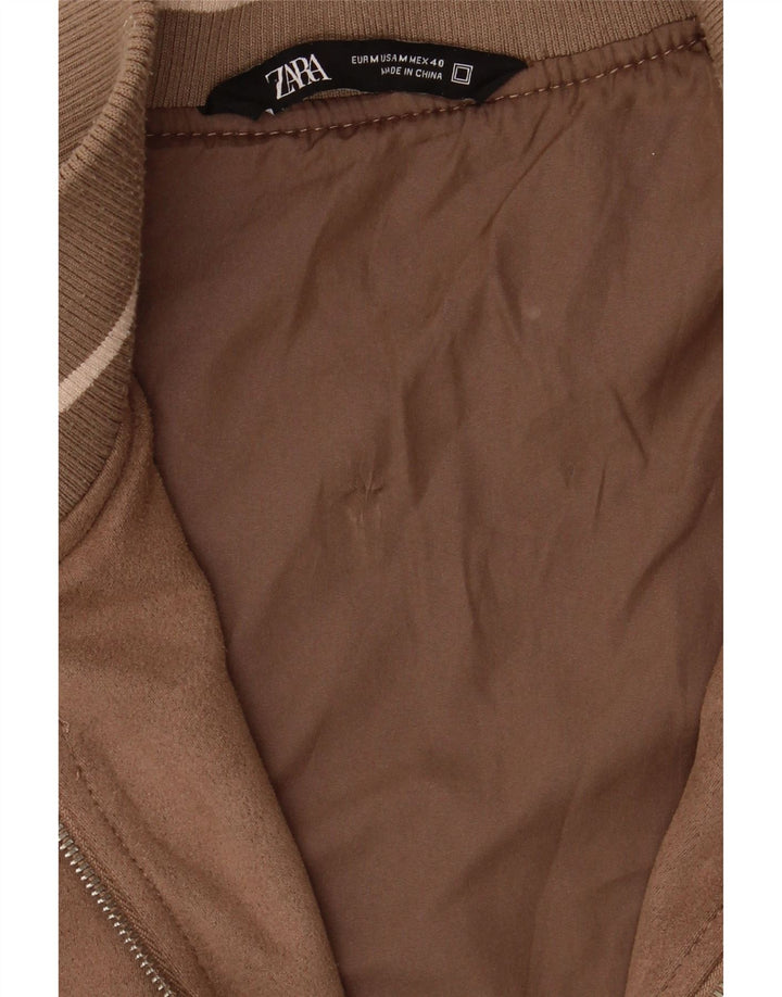 Zara Hombre Cazadora Bomber ES 38 Marrón Medio
