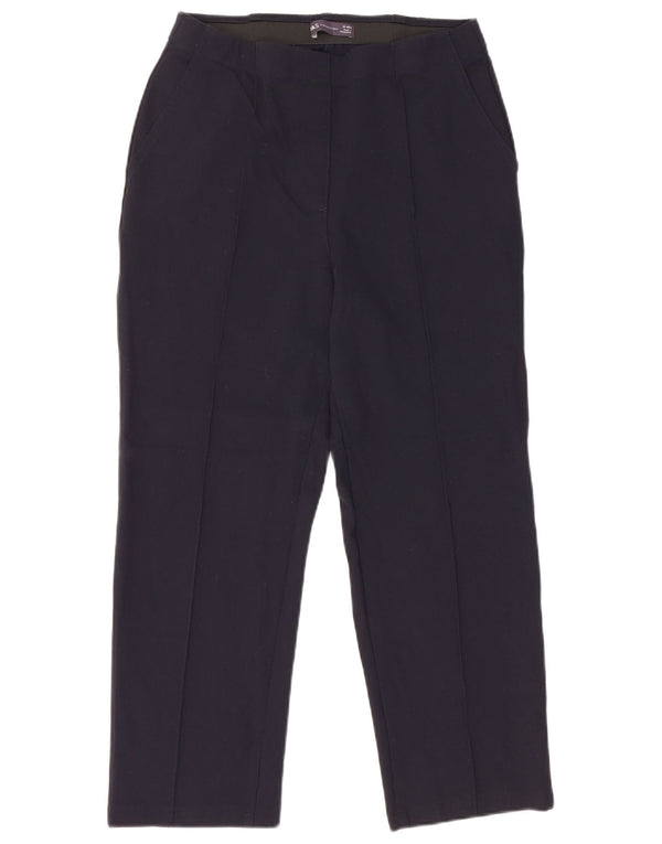 Marks & Spencer Pantalones cortos de cintura alta para mujer UK 12 Medium W30 L24 Nav