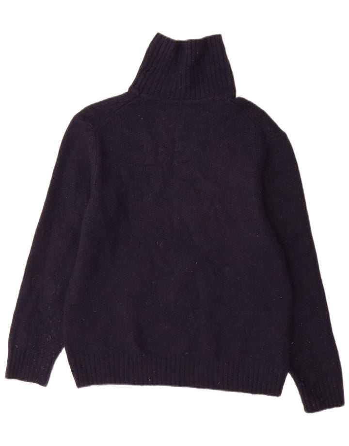 Zara Hombre Jersey De Cuello Vuelto Jersey Grande De Lana Azul Marino