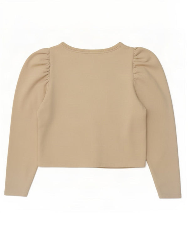 Zara Mujer Sudadera Jumper UK 44 Medium Beige