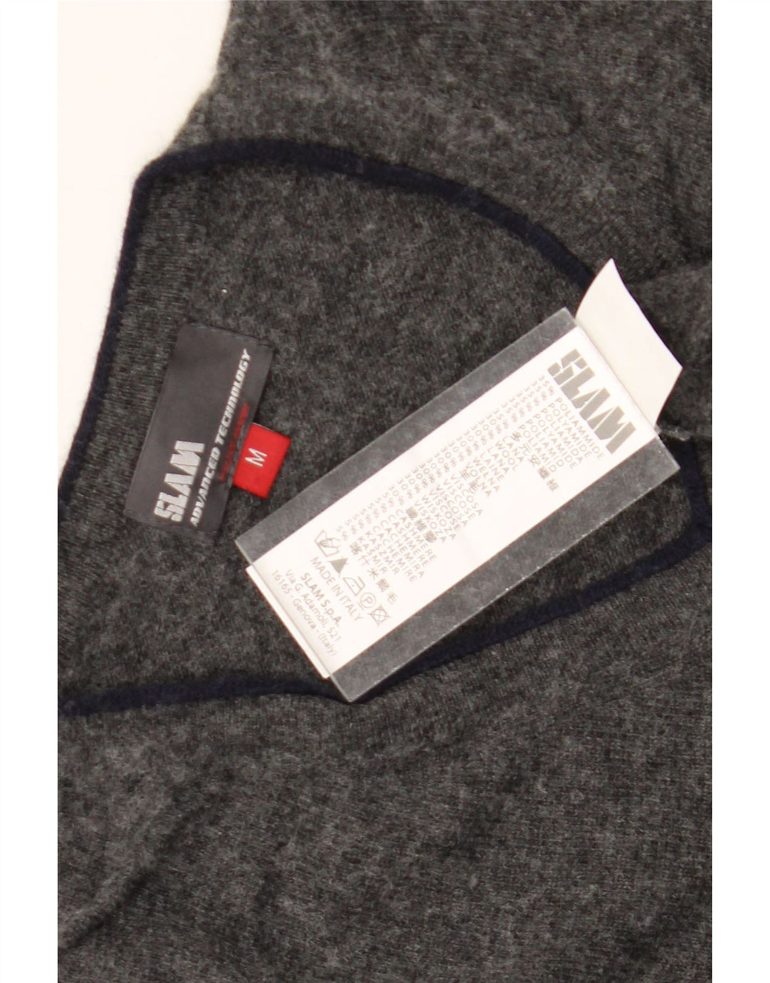 Slam Hombre Jersey Con Cuello En V Poliamida Gris Medio