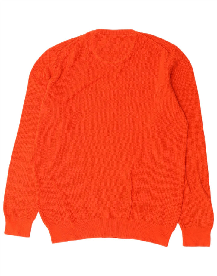 Gant Jersey De Cuello Redondo Para Hombre Jersey Grande De Algodón Naranja
