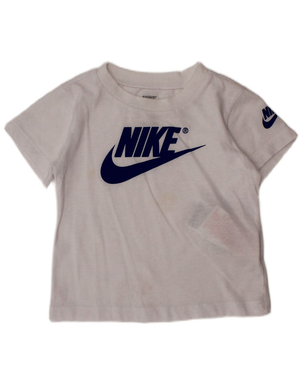 NIKE Camiseta gráfica para bebés niños 18-24 meses Algodón blanco