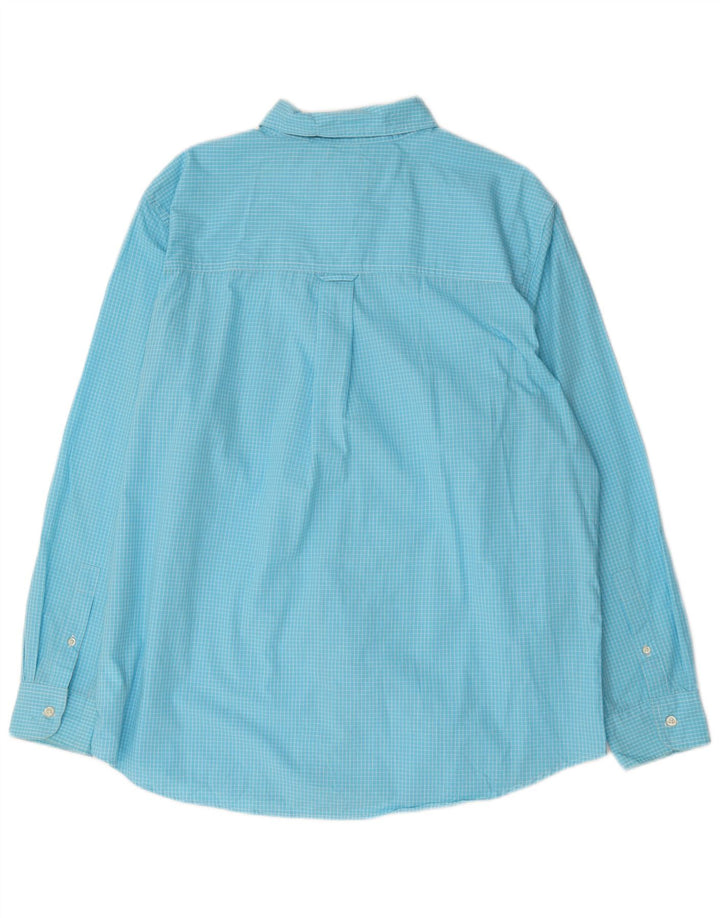 Chaps Camisa de fácil cuidado para hombre XL Algodón a cuadros azules