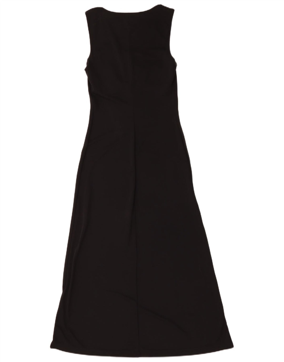 Benetton Vestido Largo Sin Mangas Mujer UK 8 Small Poliéster Negro
