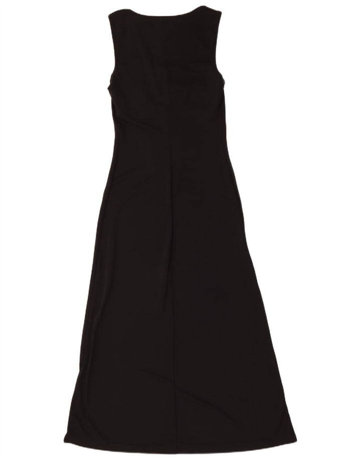 Benetton Vestido Largo Sin Mangas Mujer UK 8 Small Poliéster Negro