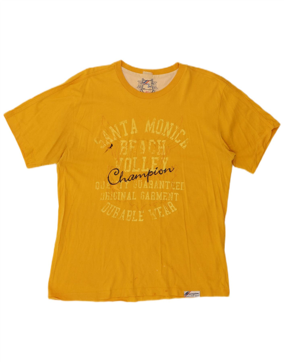 CHAMPION Camiseta gráfica para hombre Top grande amarillo
