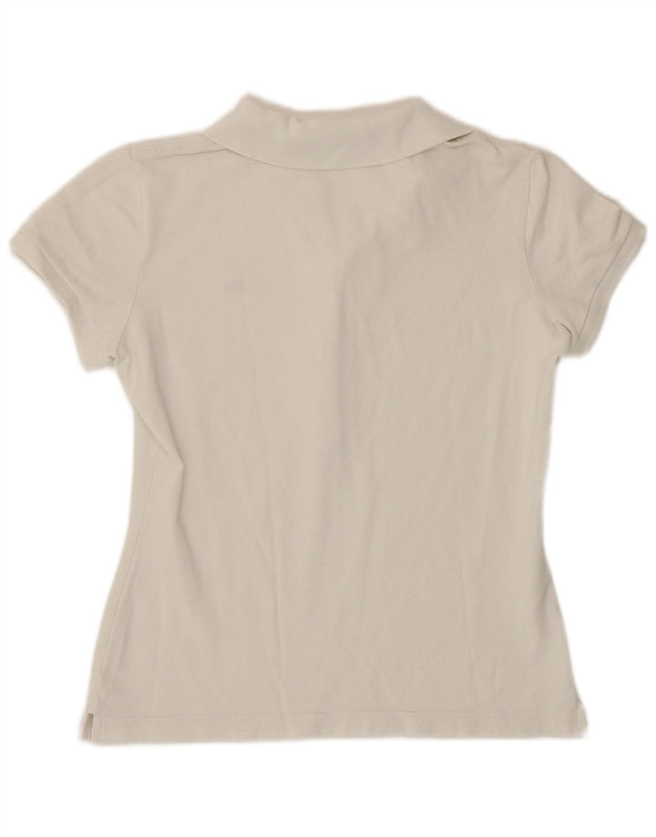 Polo Lacoste Mujer Talla 38 Mediano Blanco