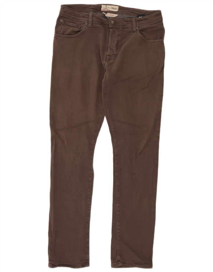 Hackett Mens Slim Casual Pantalones W36 L32 Algodón Gris