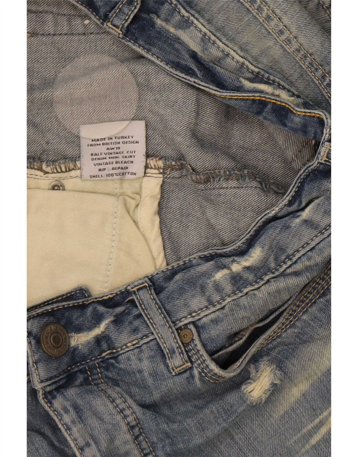 Superdry Minifalda Vaquera Desgastada Mediana W34 Algodón Azul