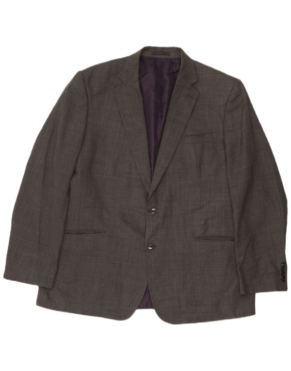 Marks & Spencer Chaqueta tipo blazer de 2 botones para hombre UK 46 XL Lana gris