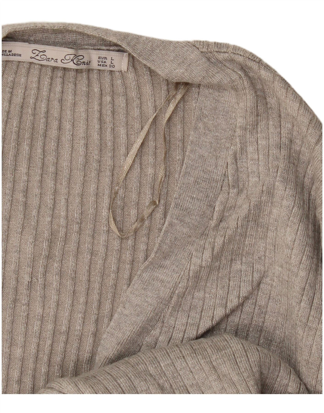 Zara Mujer Cárdigan Suéter UK 44 Grande Gris