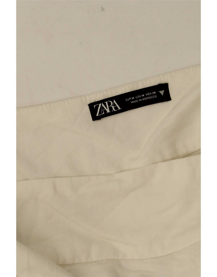 Zara Mujer Falda Cruzada Mediana W28 Blanco