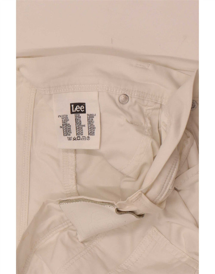 Lee Bermudas Enka para Mujer W32 Grande Algodón Blanco