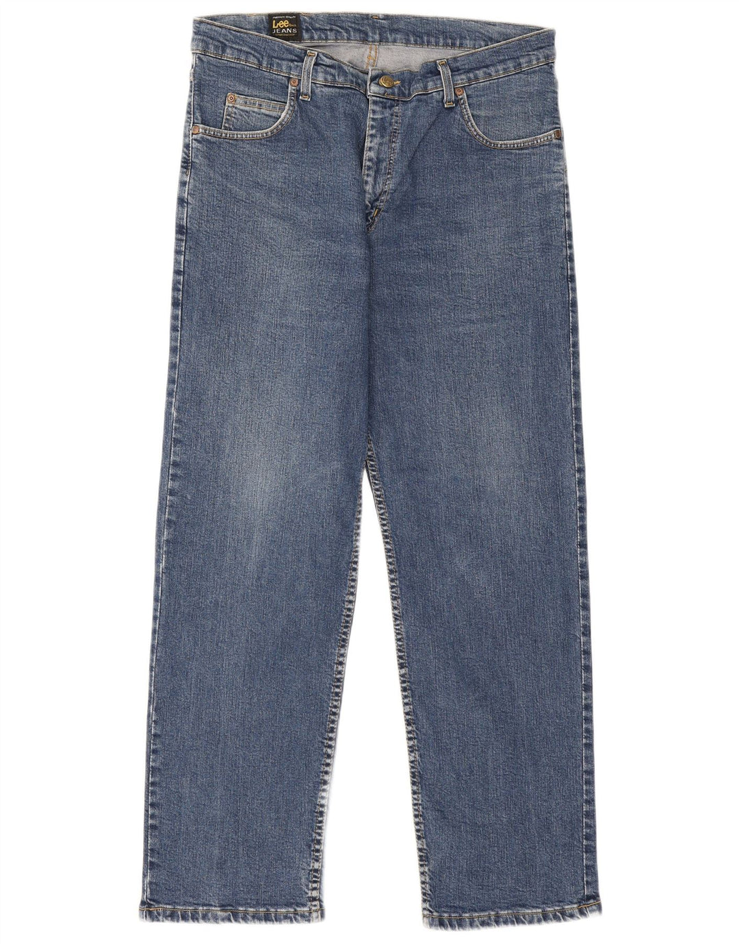 Lee Vaqueros Rectos Brooklyn Para Hombre W36 L30 Algodón Azul