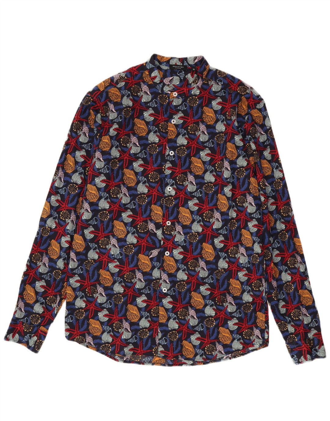 Bread & Buttons Camisa Hombre XL Algodón Estampado Animal Multicolor