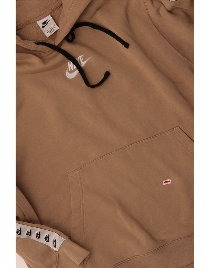 NIKE Jersey con capucha gráfica para hombre, talla grande, color beige, algodón