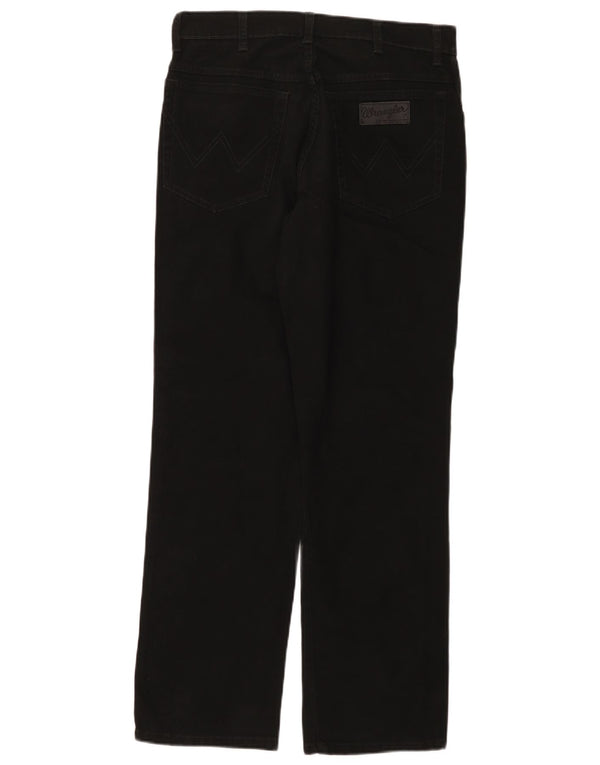 Wrangler Vaqueros rectos elásticos Texas para hombre W33 L30 Algodón negro