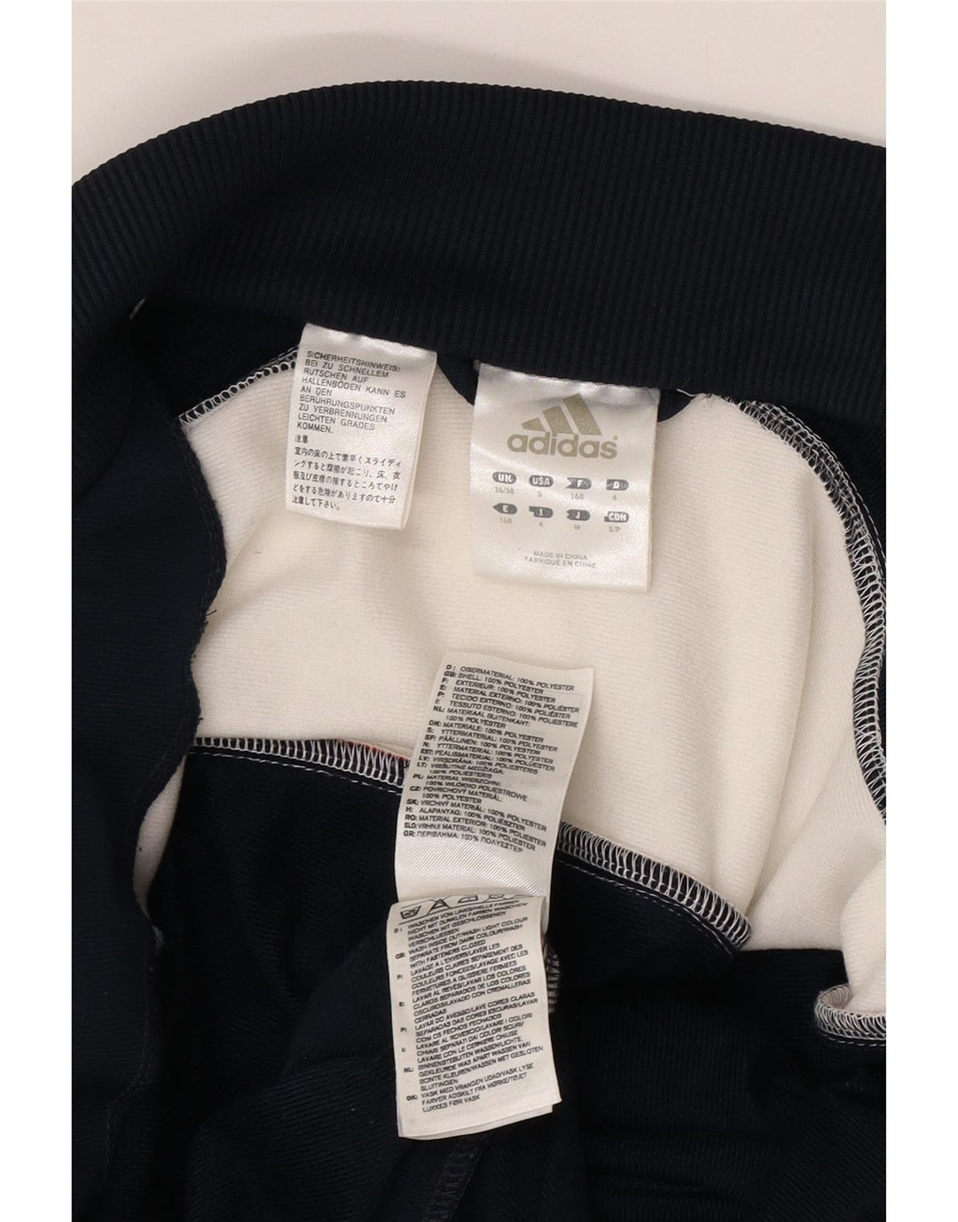 ADIDAS Chaqueta de chándal para hombre UK 36/38 Small Azul marino Colorblock