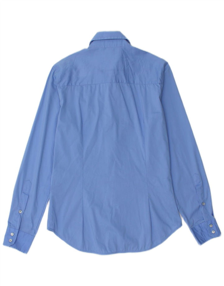 Camisa Zara Mujer UK 10 Small Azul