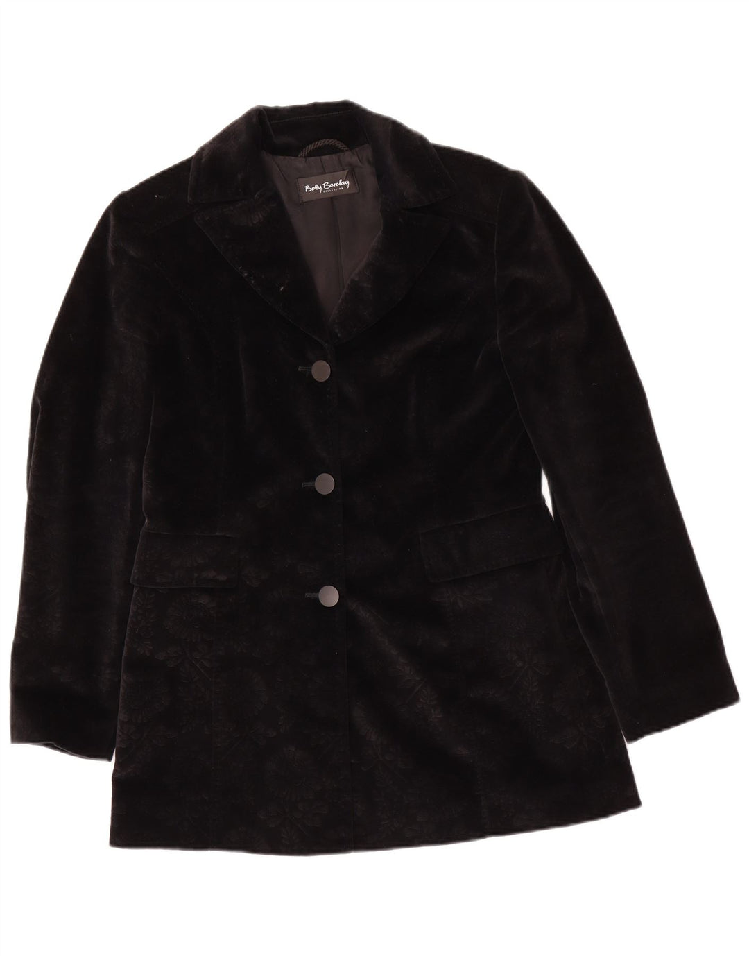 Betty Barclay Chaqueta Blazer de 3 Botones para Mujer Reino Unido 42 Mediano Negro Floral