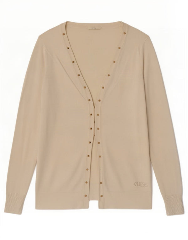 Guess Cárdigan para Mujer UK 8 Small Off White Cotton