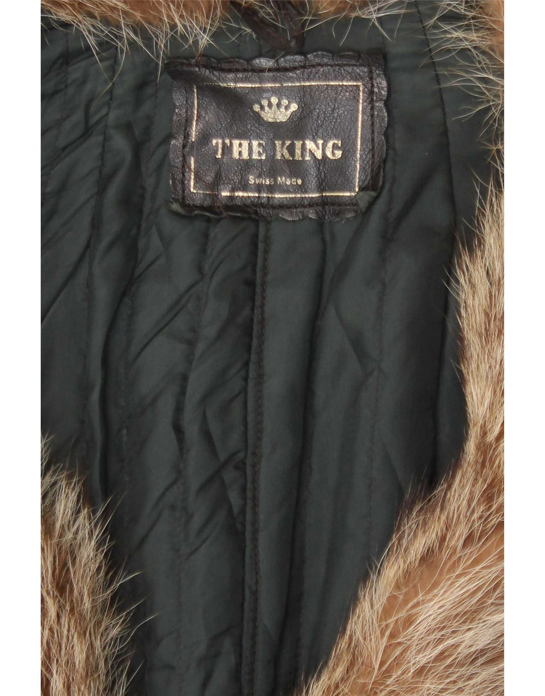 Vintage hombres cuero abrigo Reino Unido 38 medio negro