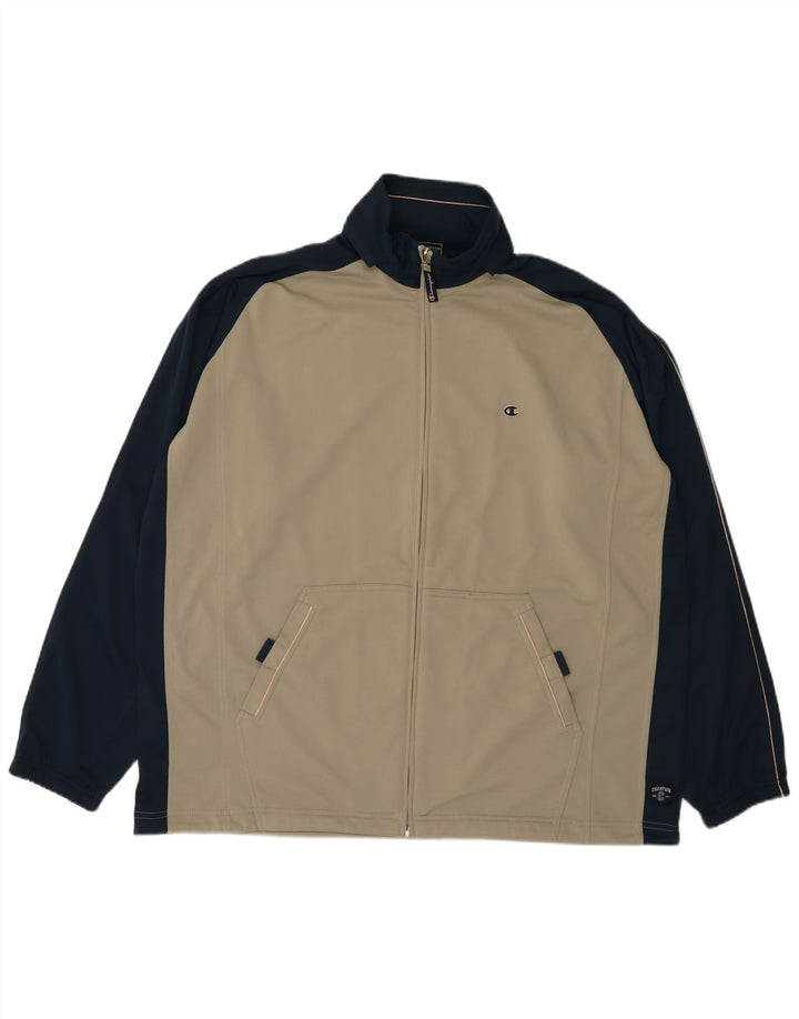 Champion Chaqueta De Chándal Para Hombre 2XL Beige Colorblock