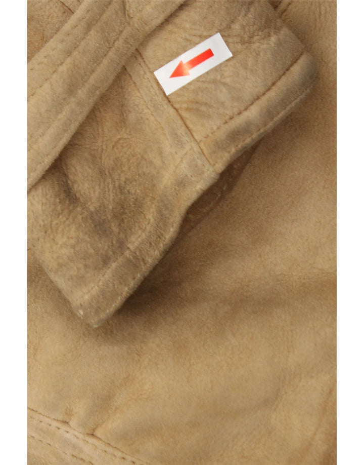 McGregor Chaqueta de piel de oveja con doble botonadura para hombre IT 50 Large Beige