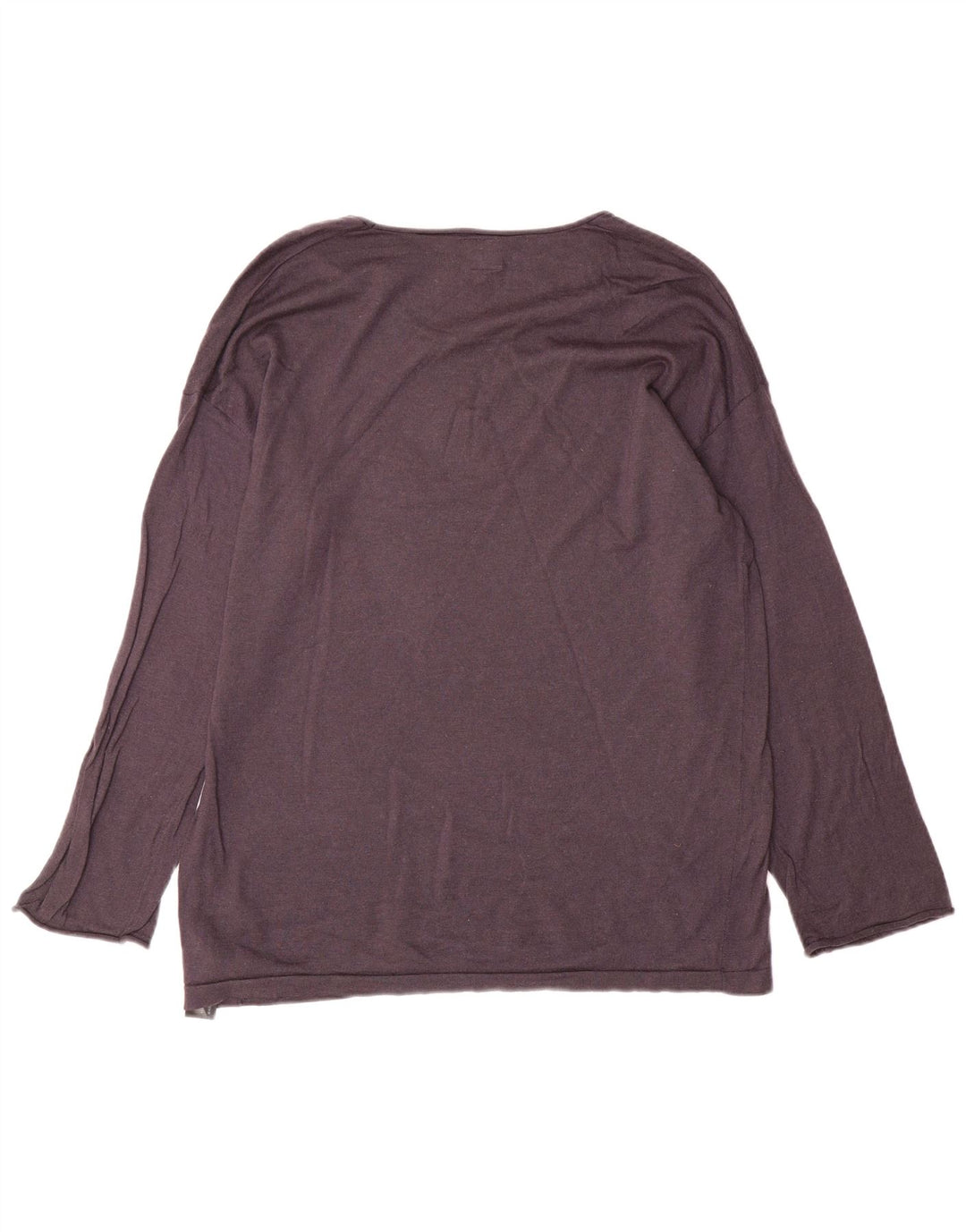 Massimo Dutti Jersey Mujer Cuello Barco UK 44 Lana Gris Medio