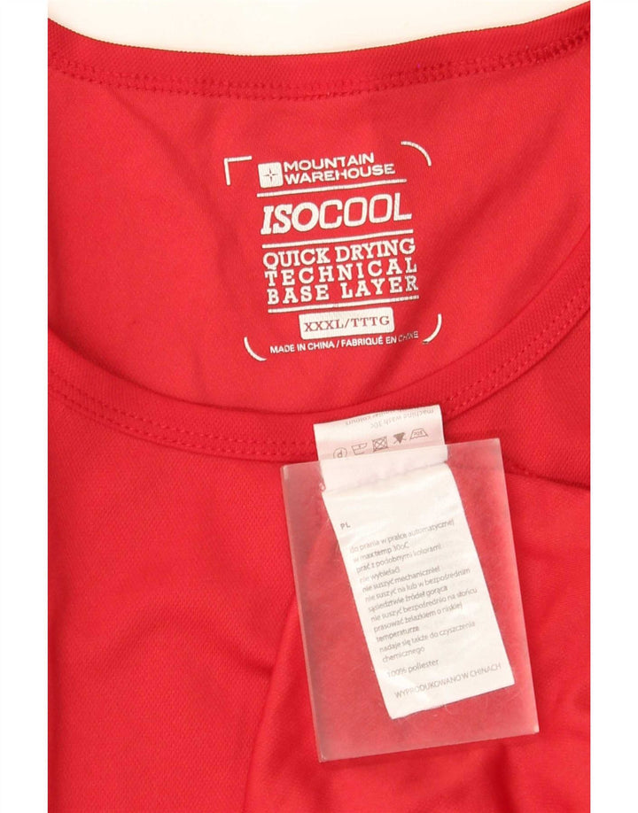 Mountain Warehouse Camiseta IsoCool para hombre Top 3XL Poliéster rojo