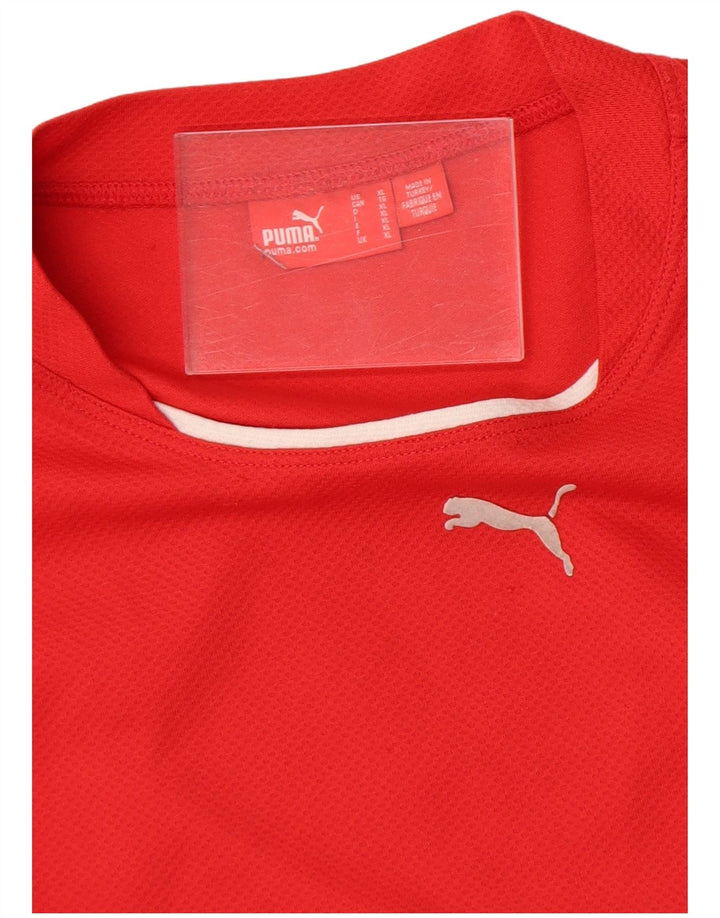 Puma Camiseta de manga larga para hombre XL Rojo Colorblock