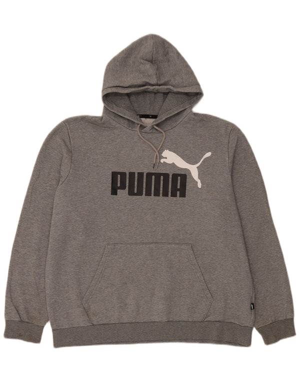 Puma Hombre Graphic Sudadera con capucha Jumper XL Gris Algodón