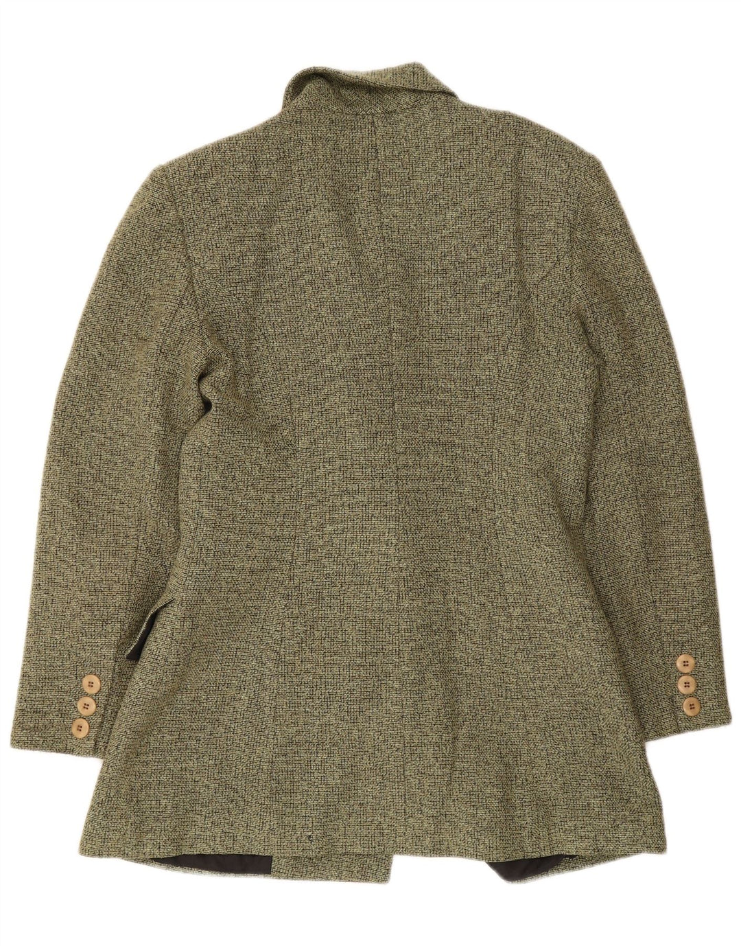 Vintage mujer doble pecho Blazer chaqueta Reino Unido 14 verde medio