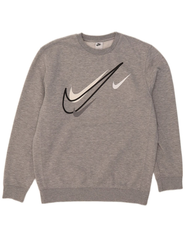 Nike - Sudadera con gráfico para hombre, talla grande, algodón gris