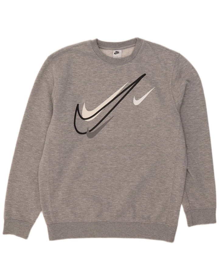 Nike - Sudadera con gráfico para hombre, talla grande, algodón gris