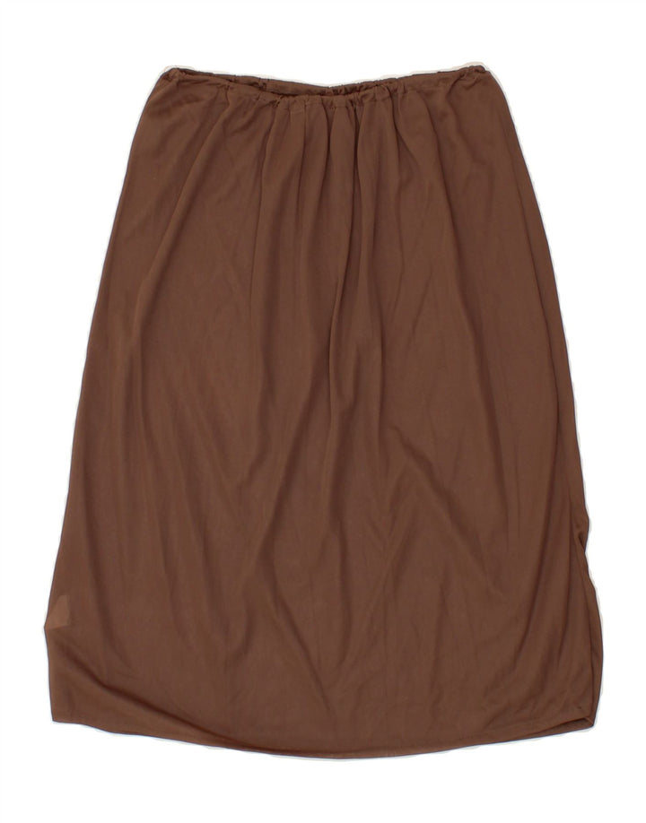 VINTAGE Womens A-Line Skirt W26 Small  Brown Polyamide Vintage Vintage and Second-Hand Vintage from Messina Hembry 