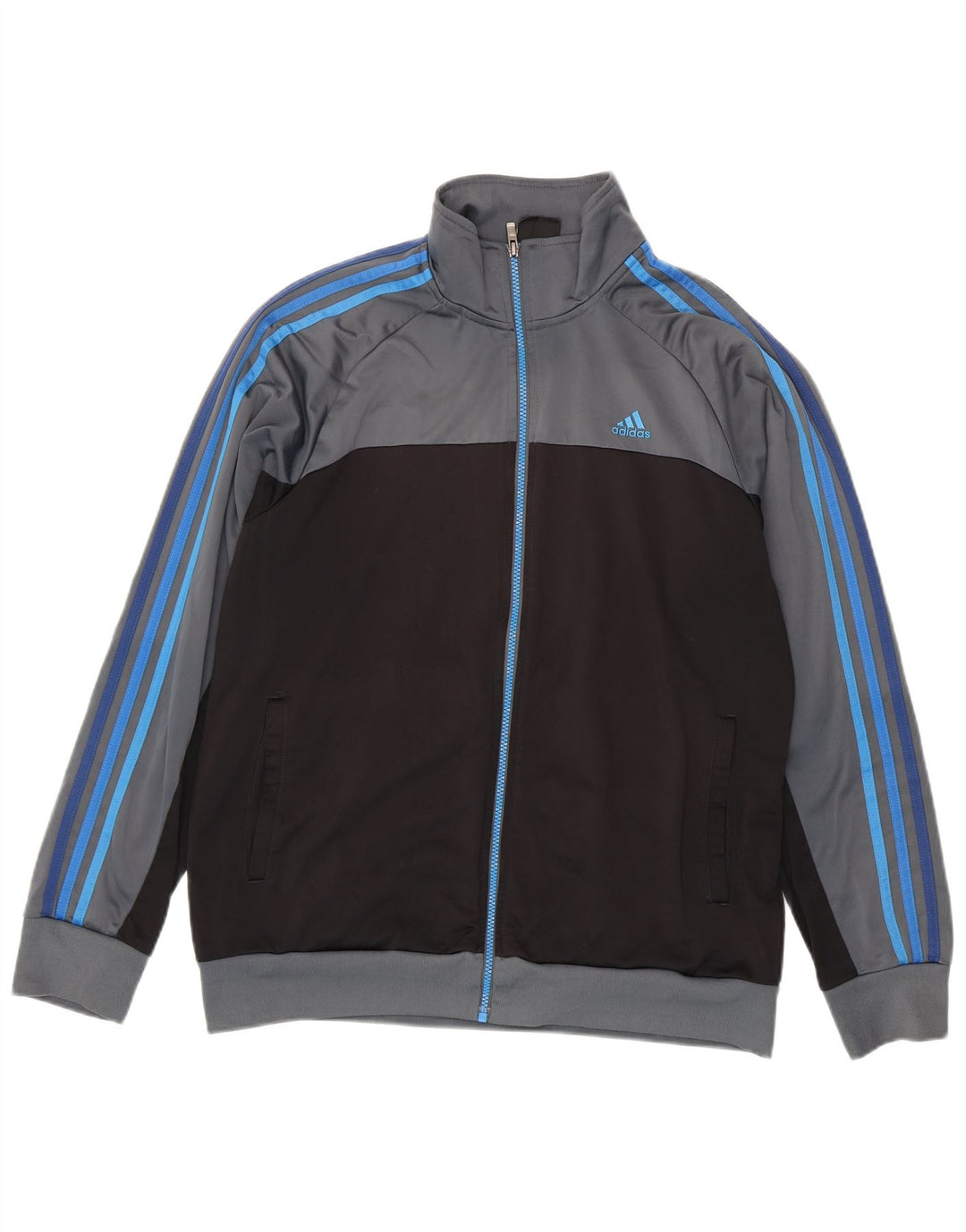 Adidas - Chaqueta de chándal para hombre, talla 44/46, poliéster color gris grande