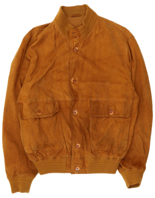 I NAVIGLI Cazadora bomber de ante para hombre IT 48 Cuero marrón medio