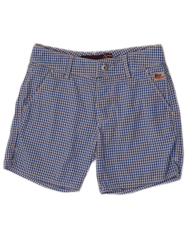 Roy Rogers Pantalones cortos chinos para niños 11-12 años W26 Poliamida azul a cuadros