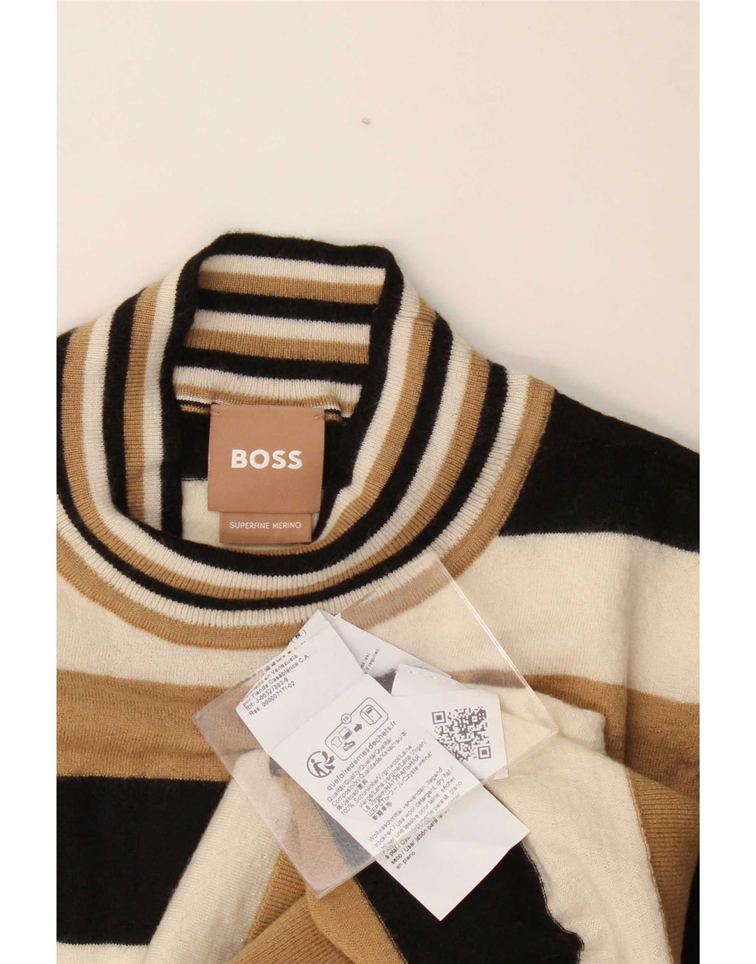 Hugo Boss Jersey con cuello alto para mujer, talla 10, multicolor