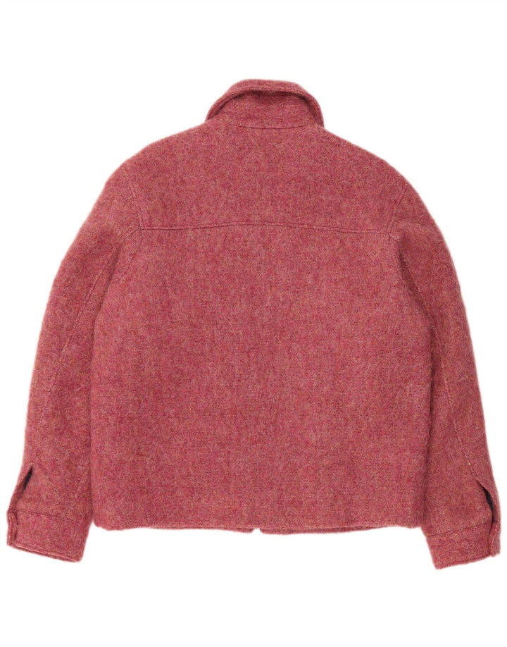 Zara Mujer Cazadora Bomber UK 40 Poliéster Rosa Mediano