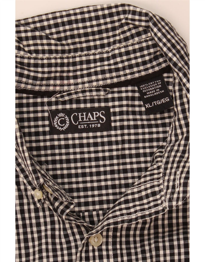 Chaps Camisa para hombre XL Algodón a cuadros negro